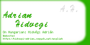 adrian hidvegi business card